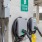 an electric charging station in a garage